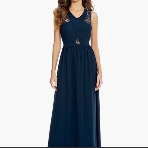 GIANNI BINI Geneva Sheer Lace Halter Maxi Dress - Picture 2 of 14